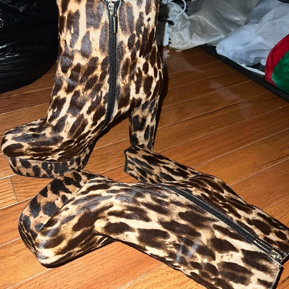 Vince Camuto Cheetah Print Platform Boots - image 2